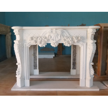 Natural stone decorative marble fireplace mantel